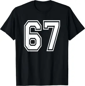 Number 67 Numbered Uniform Sports Jersey Team 67th Birthday T-Shirt