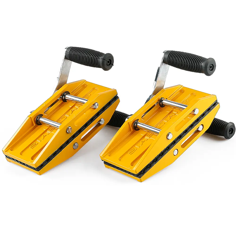 LOZLIN 2PCS Heavy-Duty Dual-Handle Slab Clamp Set, 660lbs (300kg) Capacity, 0-1.8" Grip for Granite Quartz Marble Glass, Rubber-Cushioned Anti-Slip Lifting Hardware Clamps, Clamp Clamp Sets