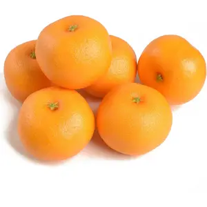 6 PCS Artificial Oranges Set Lifelike Simulation Oranges Realistic Fake Fruits for Home Party Kitchen Cabinet Decoration Supermarket Photography Props Fall Display
