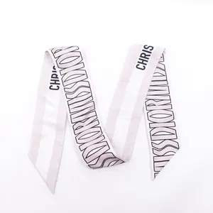 Pre-owned Dior White&Pink Silk Scarf T10347236