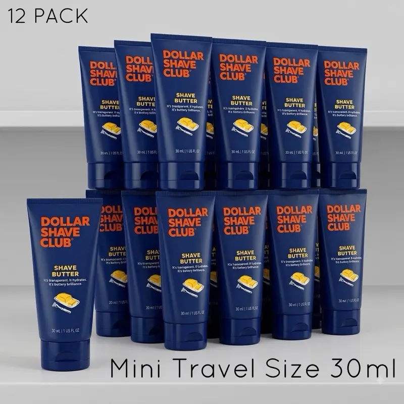 Lot of 12 Dollar Shave Club Shave Air Travel Size shave Butter Shaving Cream Mini Tubes 1fl.oz /30ml