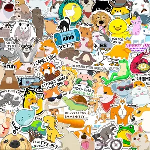 400 PCS Funny Quote Stickers for Adults, Waterproof Vinyl Sarcastic Meme Decals for Laptop, Water Bottle, Phone, Kindle, Journal, Scrapbook, Bumper, Skateboard, Luggage, No Repeats