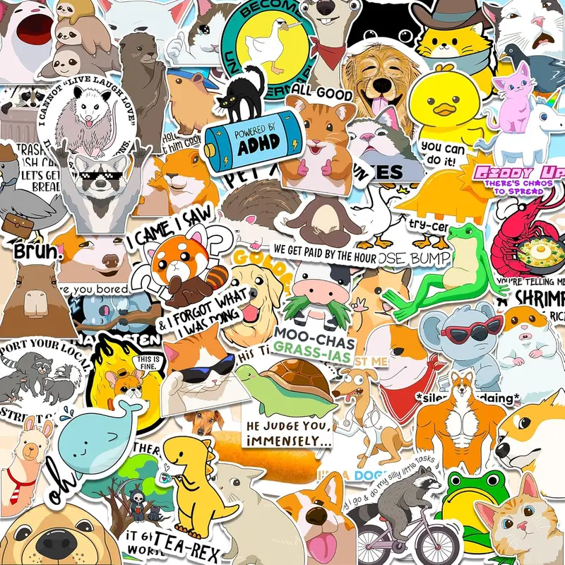 400 PCS Funny Quote Stickers for Adults, Waterproof Vinyl Sarcastic Meme Decals for Laptop, Water Bottle, Phone, Kindle, Journal, Scrapbook, Bumper, Skateboard, Luggage, No Repeats