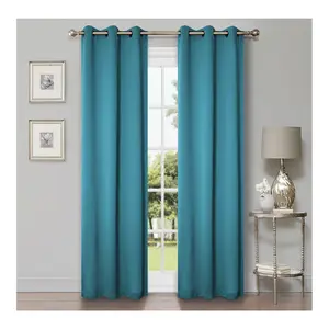 Superior Modern Solid Blackout 2-Piece Curtain Set, 42x63