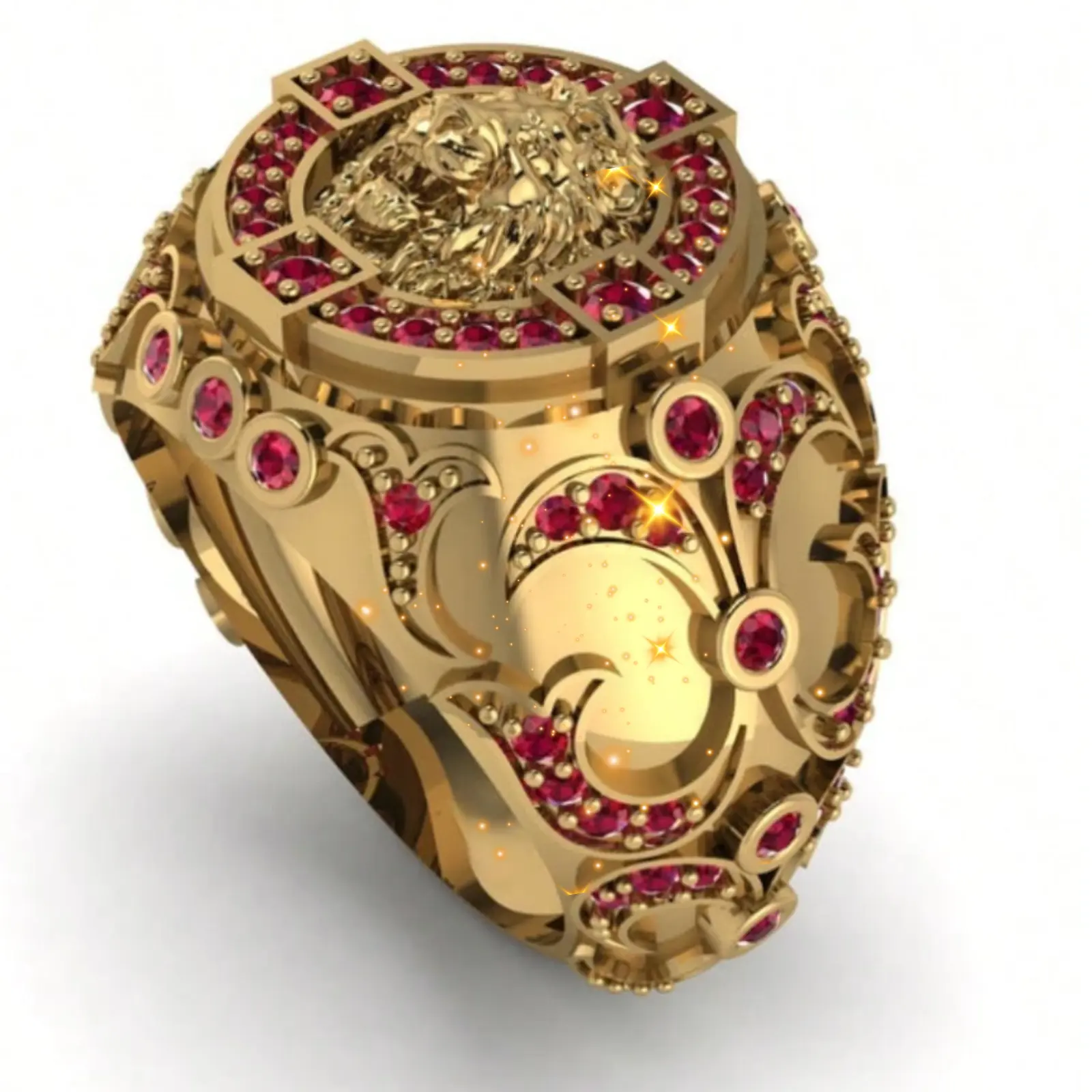 Men's fashion ring, Punk style lion decoration ring, suitable for Valentine's Day, Holiday, Work, Dating, Party, Wedding, Engagement, Proposal, Husband, Boyfriend, Birthday Gift for Father, Anniversary, New Year Gift, All Seasons