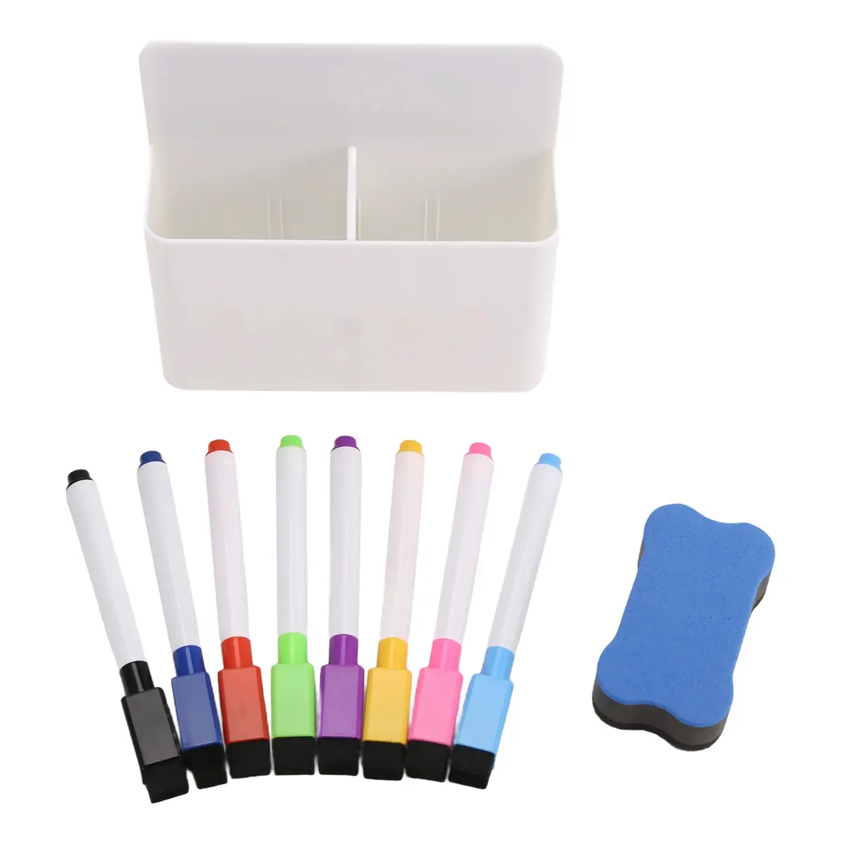 Magnetic Dry Erase Marker Holder, Magnetic Marker Holder for Whiteboard, 8 Pieces Magnetic Dry Erase Markers