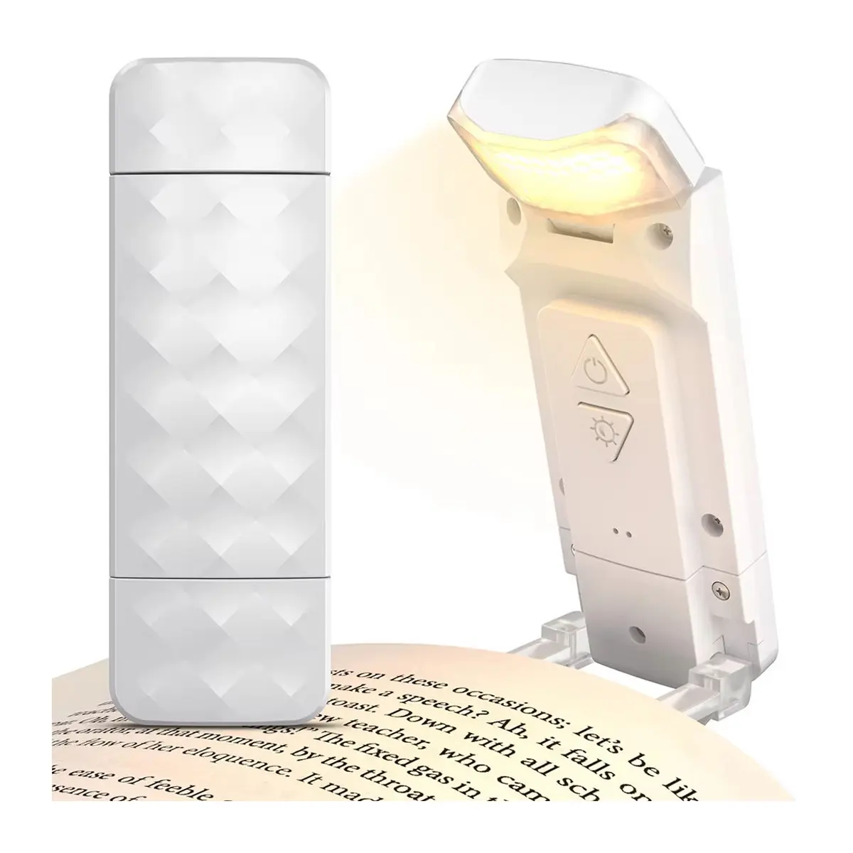 Rechargeable USB LED Book Lamp - Bookmark Clip-On White Light with 3-Colors, 5 Brightness Levels, Auto Timer, 80H Battery Life, Rechargeable Night Light for Bedtime Reading & Bedroom Adjustable Rgb Lighting Modern Mood Lighting