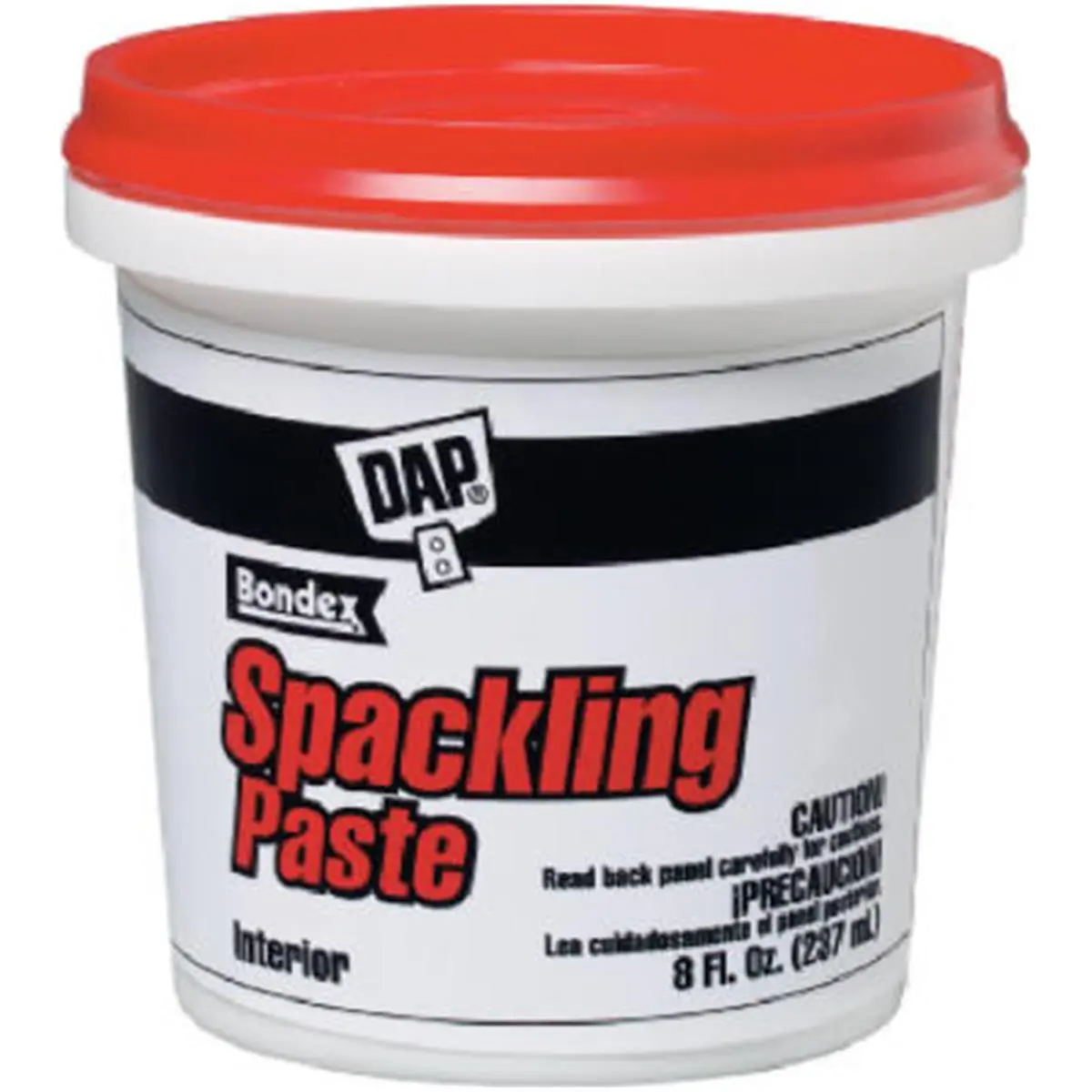 DAP 10200 Pre-Mixed Spackling Putty, 0.5 pt (0.9 lbs) Wall Hole Putty, Home Improvement Building Supply for Filling Small Cracks, Nailholes & Blemishes in Plaster