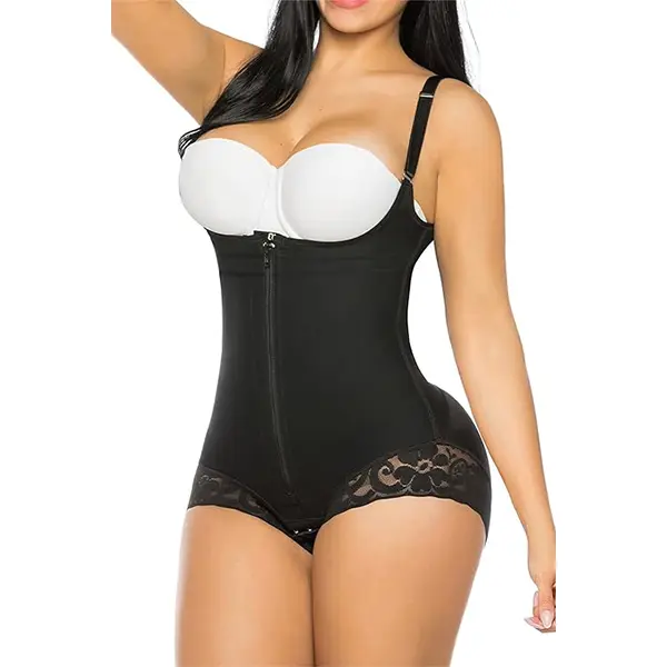 Women's YIANNA Fajas Colombianas Shapewear High Waist Corset Waist Shaping Compression Tummy Control Butt Lifter Bodysuit Underwear Black Basic Minimalist