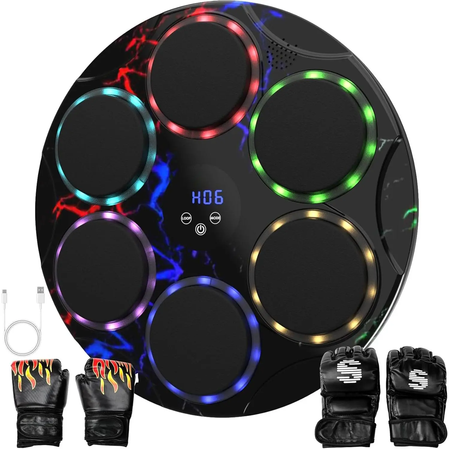 Boxing Machine with Gloves - Wall Mounted Punching Trainer for Adults & , 9-Speed Punch , Wall Boxing Punching pad, 2025 Upgrade Gifts for Boys  6+