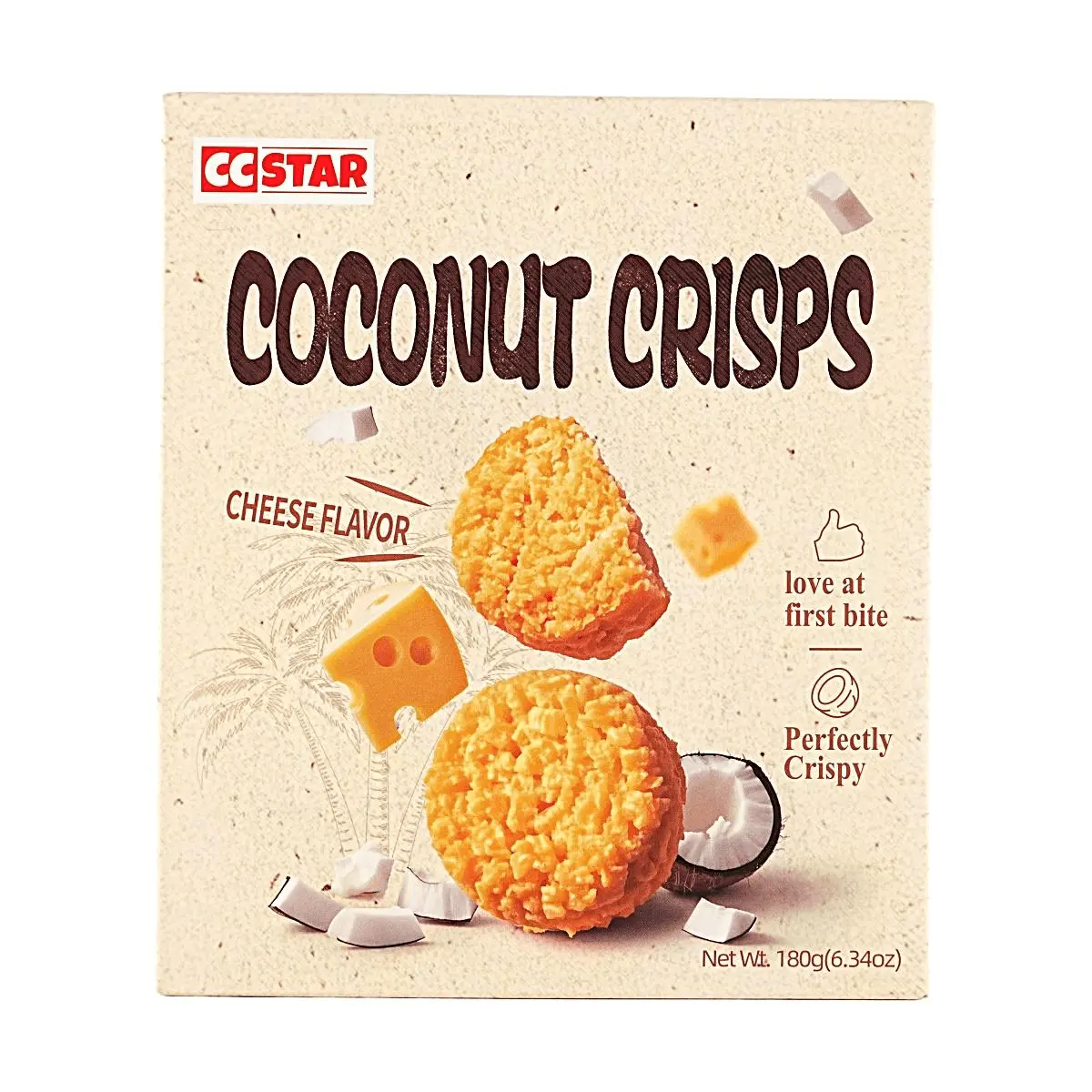 CC STAR Coconut Crisps Cheese Flavor 180g - Crispy & Cheesy Snack