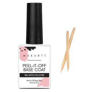 Makartt 15ml Peel Off UV Base Coat - Easy Takeoff Gel for Nail Practice Nail Art Nail Care