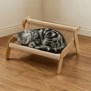 Cat Scratching Lounge Chair Sofa, 2-In-1 Cat Scratch Pad and Lounger, Durable Anti-Scratch Mat, Casual Chair for Cats Resting