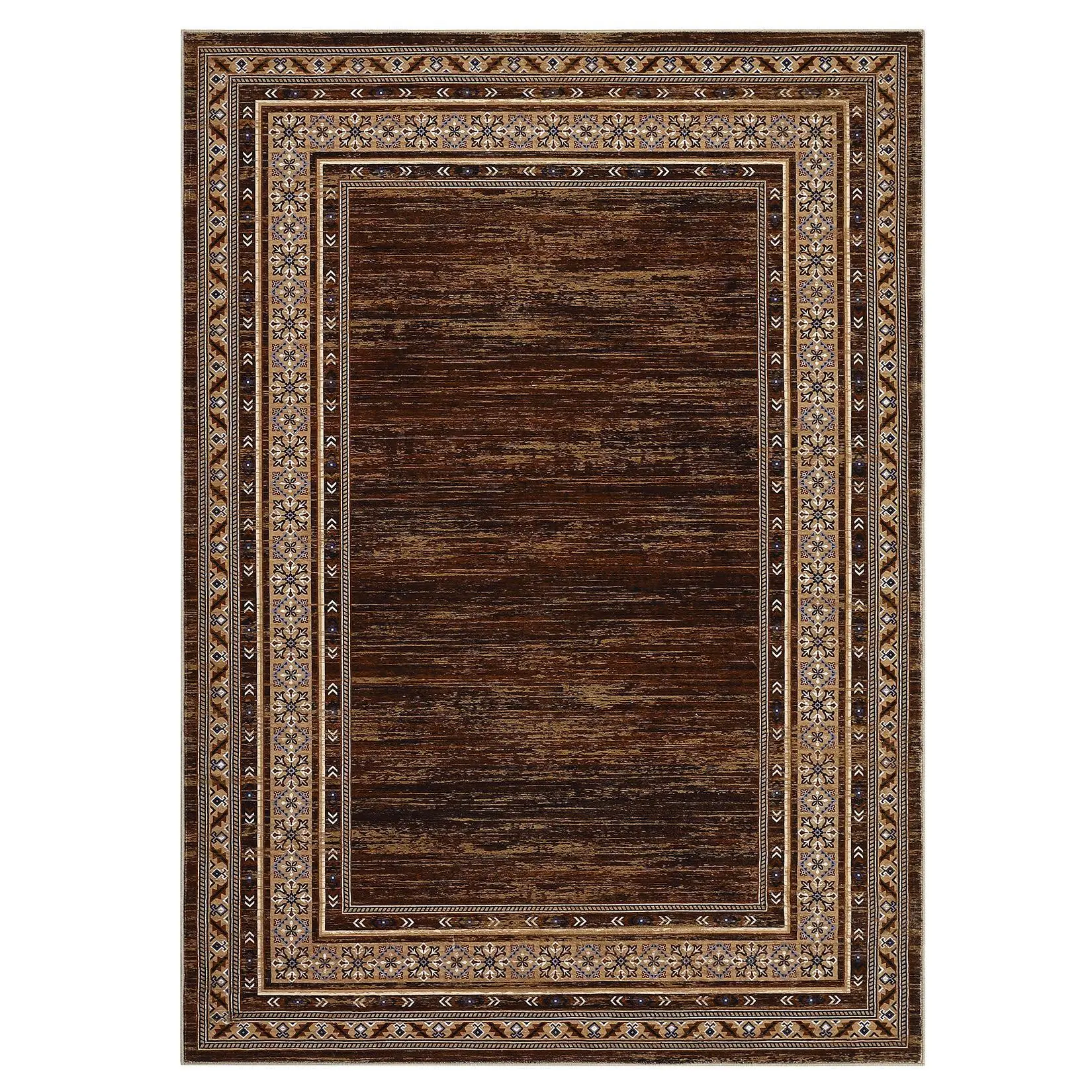 Gaomon 9 x 12 ft Indoor Polyester Red Brown Rectangular Low Pile Stain Resistant Geometric Bordered Modern Area Rug - Non-Slip, Durable, Machine Washable, Suitable for Hosing, Spot Cleaning, Routine Vacuuming (Living Room, Bedroom),familyfun
