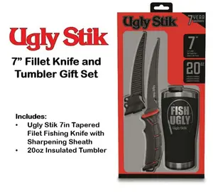 Ugly Stik Tools 7" Fillet Knife and Tumbler Gift Set