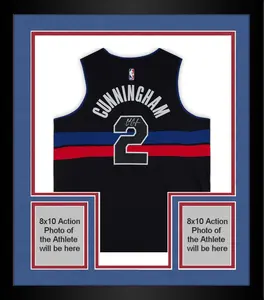Framed Cade Cunningham Detroit Pistons Autographed Black and Blue Jordan Brand Statement Swingman Jersey - Fanatics Authentic Certified
