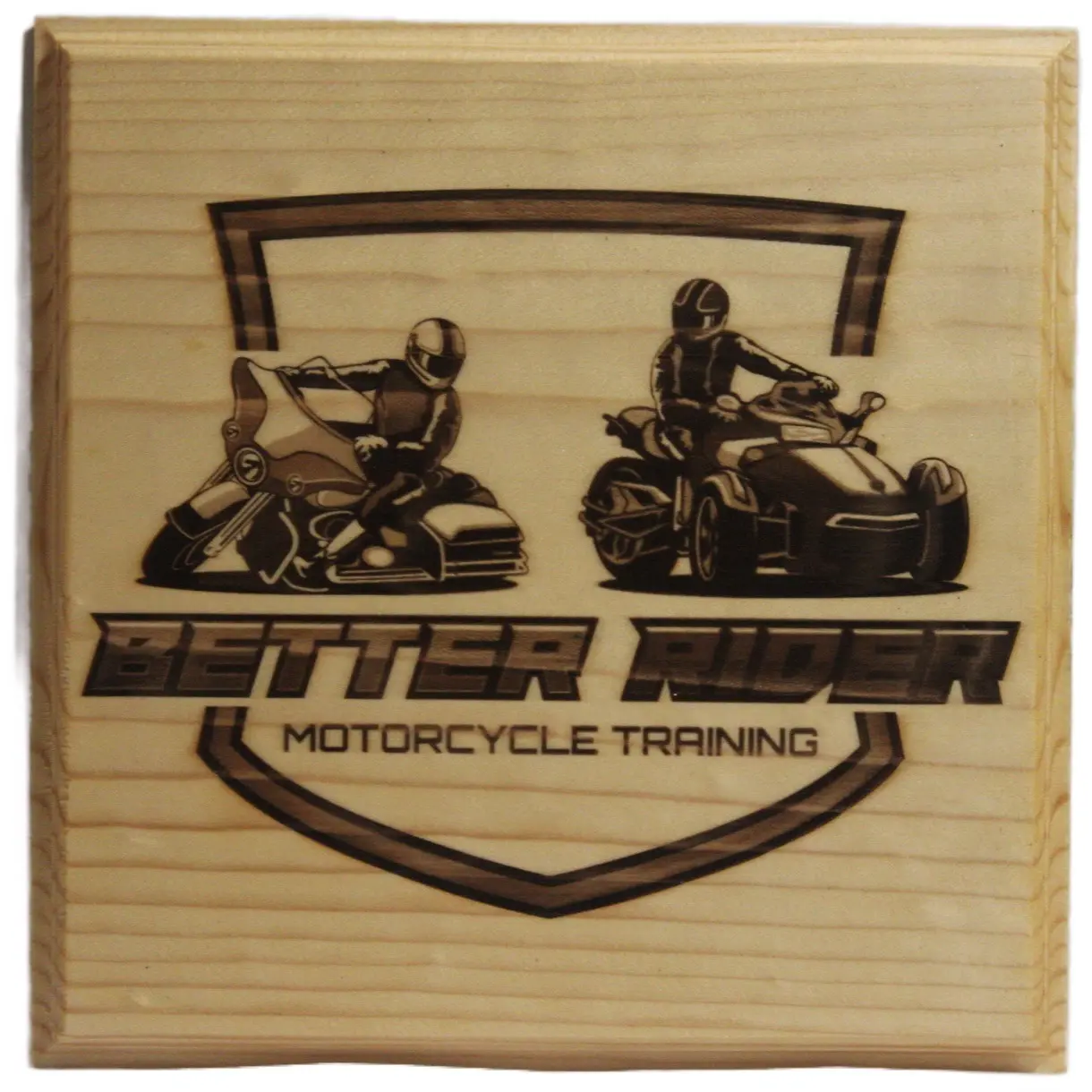 Custom Laser Engraved Wooden Plaque - 11" x 11" Company Logo