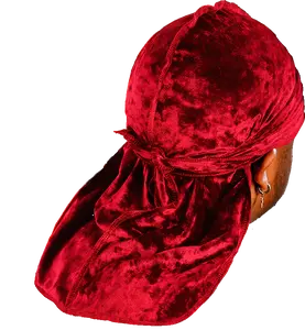 Premium Crushed Velvet Red Durag