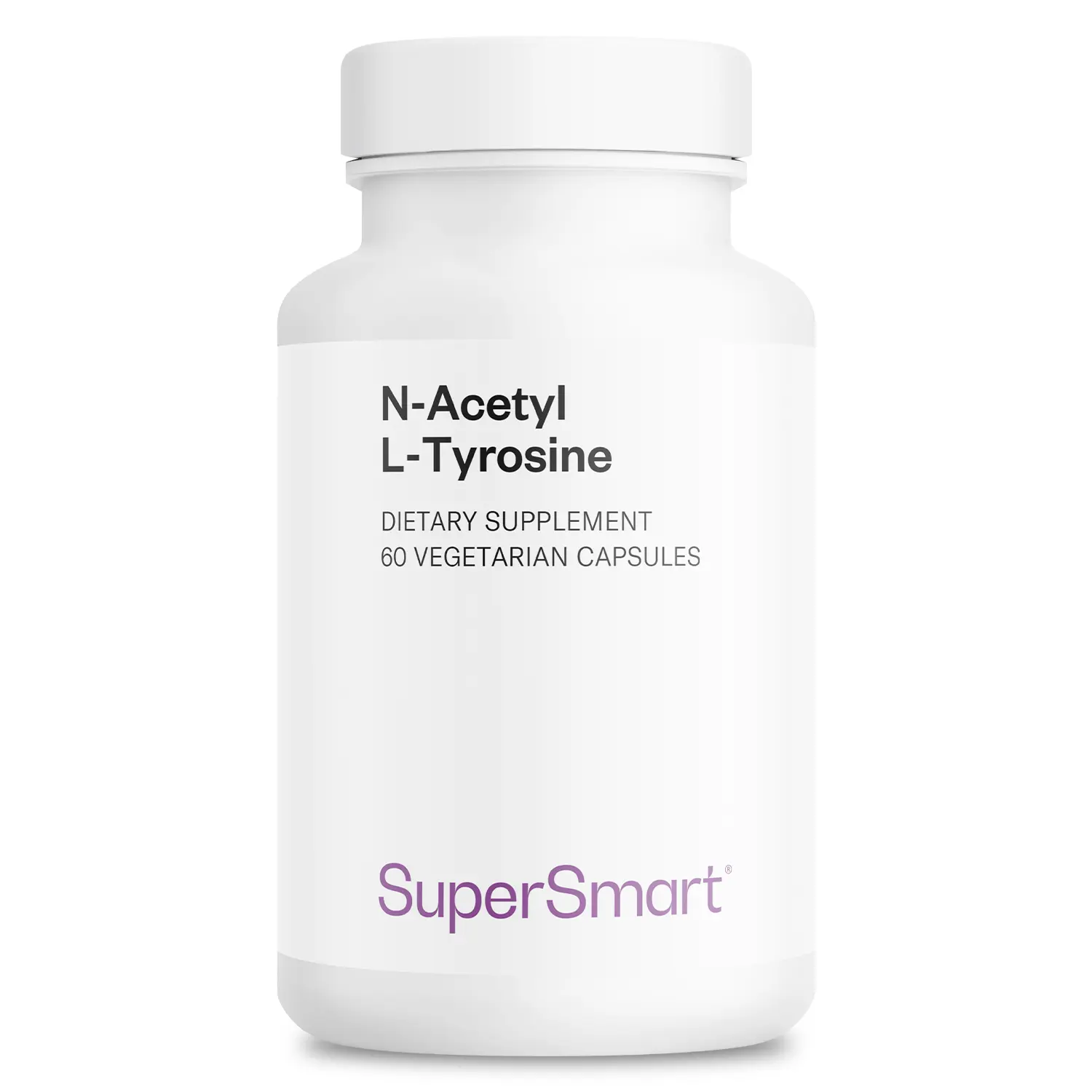 Supersmart - N-Acetyl L-Tyrosine Supplement 900mg per Day (High Strength) - NALT N-Acetyl L-Tyrosine - Nootropic Amino Acids | Non-GMO & Gluten Free - 60 Vegetarian Capsules