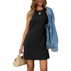 Women's's Casual Summer Sleeveless Tank Sundress Loose Fit Mini Dress Everyday Beach Vacation Outfit