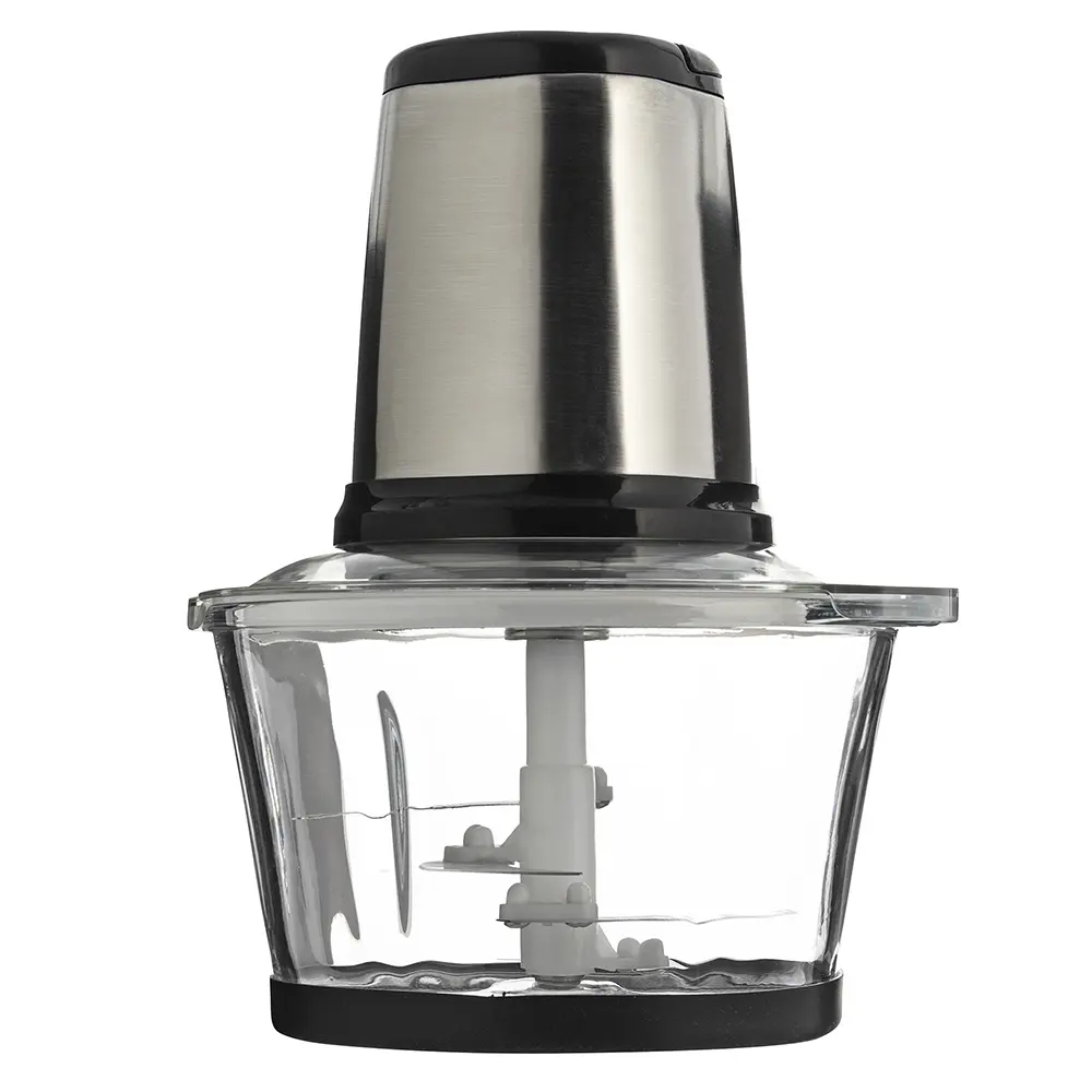 Eternal Living 8 Cup Food Processor for Home Cooking - Slices, Shreds, Minces & Purees with Stainless Steel Blades and BPA-Free Glass Bowl