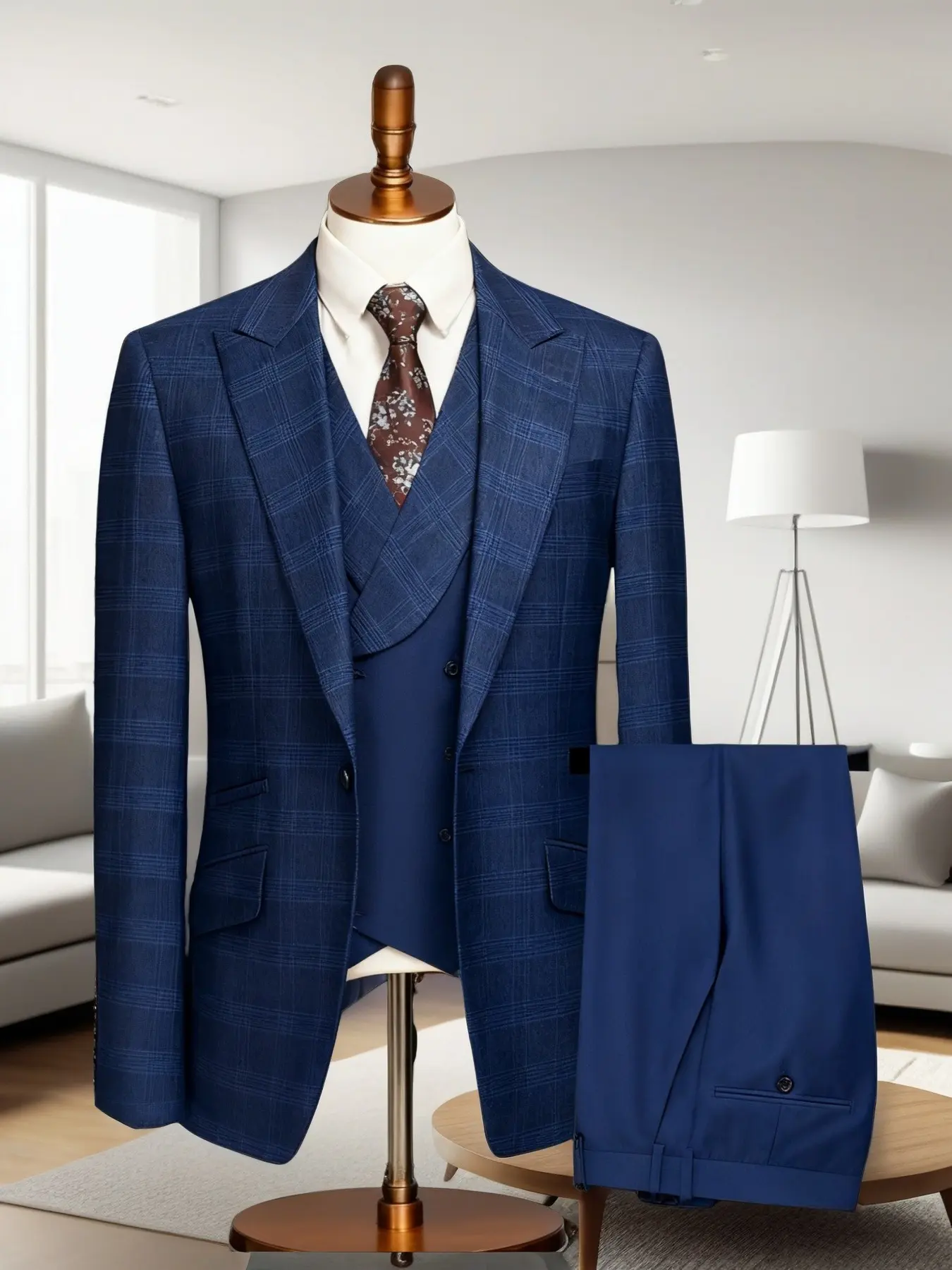 Elegant Men'S 3pcs Suit - Slim Fit Tuxedo Set Long Sleeve for Weddings & Formal Occasions, Suit & Pants, Perfect for Office Meetings and Elegant Events, Formal Attire|Slim Fit Suit|Durable Wedding Wear