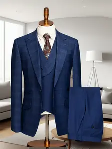 Elegant Men'S 3pcs Suit - Slim Fit Tuxedo Set for Weddings & Formal Occasions, Suit & Pants, Perfect for Office Meetings and Elegant Events, Formal Attire|Slim Fit Suit|Durable Wedding Wear