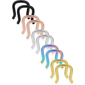 316L Surgical Steel U-Shaped Nose Ring Septum Piercing Hanger Retainer 16g,14g,12g