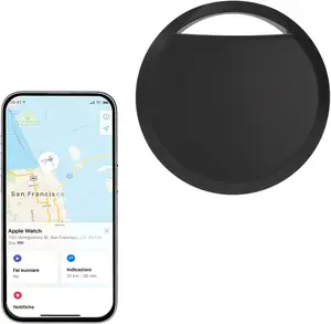 MFi Certified Ultra-Thin GPS Locator for iPhone - Thin 0.2cm Design with Unlimited Range Waterproof for Pets Wallets & Keys/Pets Luggage Tracking Necklace Included ddg  airtag