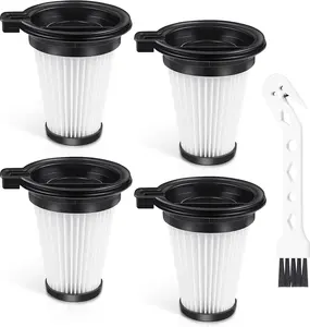 4 Pack Replacement Filters for Wyze Cordless Vacuum Cleaner, Removable and Washable Filter Accessories Set with 1 Cleaning Brush