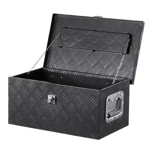 20 x 12 x 9.5 Inch Heavy Duty Aluminum Truck Bed Tool Box For Pickup And RV, Black Finish, Weather Resistant And Lockable Lid, Rustproof Aluminum Construction, Durable Outdoor Storage, Easy Mount Brackets, Secure Tool Storage