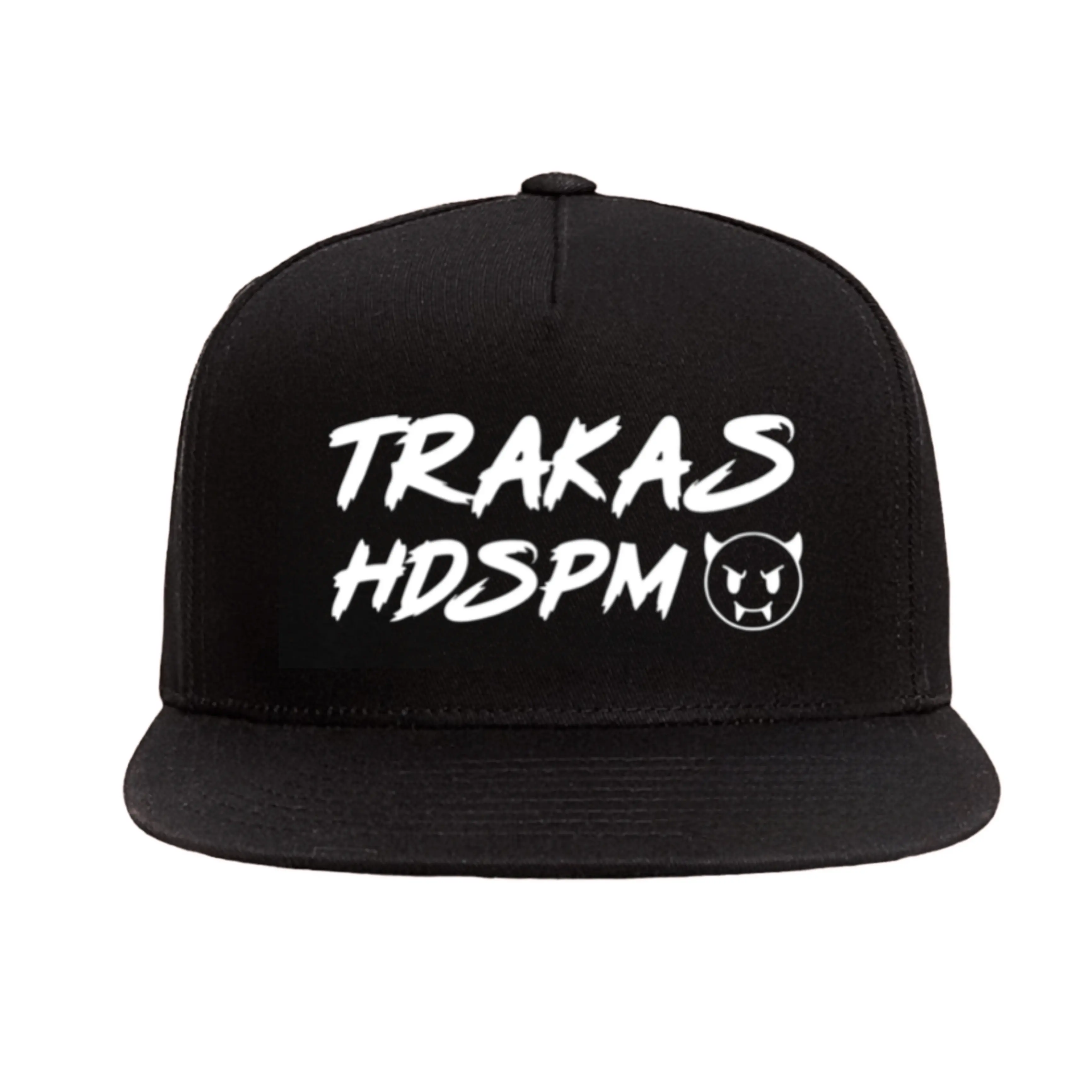 Trakas HDSPM Fashion Snapback/Trucker Hat - Heat Pressed-On Quality Vinyl, Polyester Material, Casual Custom Style, Black Cap Baseball, Hand Wash Only