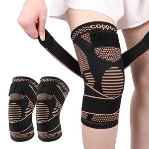 Breathable Knee Brace for Men & Women, Compression Knee Sleeve with Adjustable Straps, High Elastic Support for Running, Jogging, Cycling