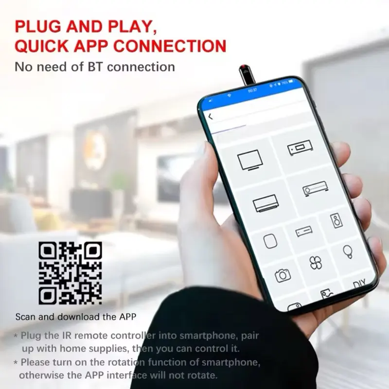All in one univeral remote for smart phones- Smart Phone Infrared Transmitter Universal Mini Remote Controller Replacement for IOS Smartphone TV Air Conditioner Fan Camera