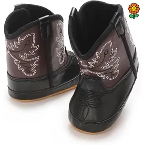 DZP-Baby Cowboy Boots Western Boots Toddler Cowboy Bootie Soft Sole Non-Slip Crib Shoes for Infant Boys Girls0-18 Months Toddler Girls Dream Pajama Set Cute Unique