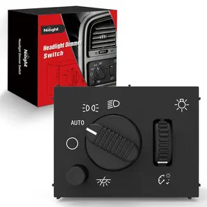 Nilight Headlight Dimmer Switch with Warm White LED Light, Chevy 1500 Accessories, Compatible with 2003-2007 Chevy Silverado 1500/2500/3500, 2003-2006 GMC Sierra 1500/2500 & Cadillac Escalade