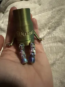 3D printed 10mm socket character with articulated legs