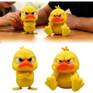 2-Pack Funny Angry Duck Figurines - Cute Angry Yellow Duck Desk Decor, Office Desk  & Multi-Scene Ornaments for , Duck Decoration for ,  & Dorm,  Printed Duck