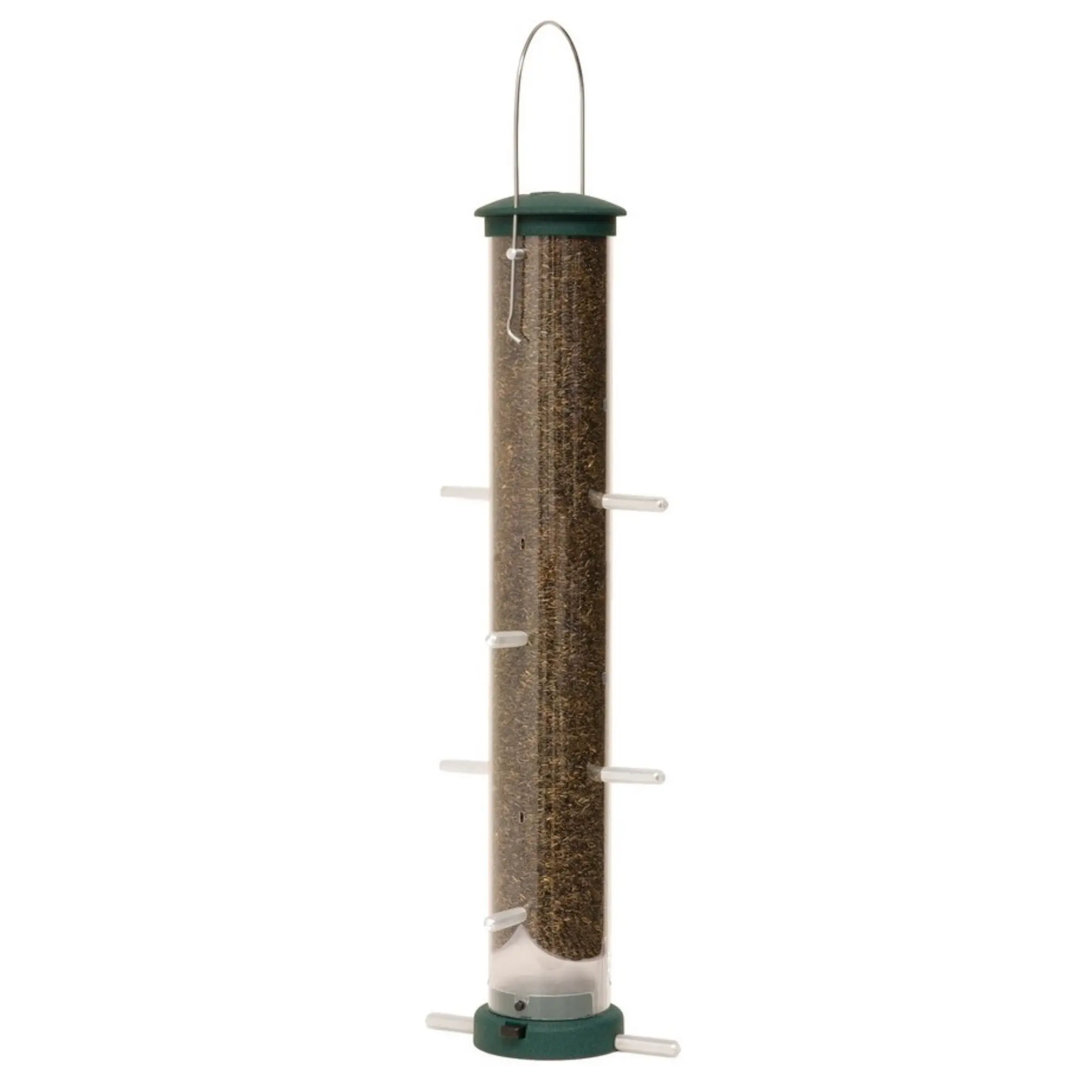 Aspects Quick-Clean Nyjer Seed Tube Feeder – 10-Port Finch Feeder with Removable Base for Easy Cleaning – UV-Stabilized, Weather-Resistant – 1.75 Quart Capacity