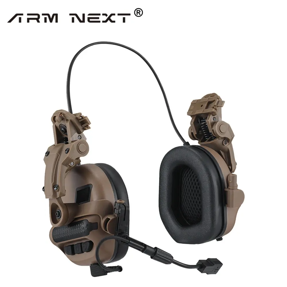 ARM NEXT F30-E Tactical Electronic Hearing Protection Headset, Unisex Ultra Low Profile, 23 dB NRR Active Noise Reduction, Helmet & PTT Compatible for Hunting, Composite Housing, Full Dynamic Range HD Speakers, 2 AAA Batteries, Audio Input Jack, Electroni