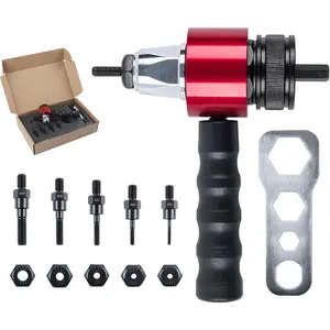 GJANSH Riveting Gun, M3-M8 Electric Riveting Gun, Automatic Riveting Gun with Carrying Case, Nut Gun Electric Ram Gun Adapter