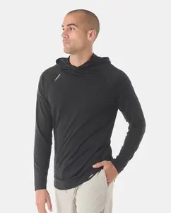 Enzo Hooded Long Sleeve Black, Small