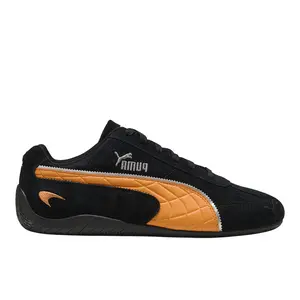 PUMA Mens Mclaren Speedcat Lace Up Sneakers Shoes Casual - Black, Orange