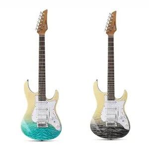 Donner DST-550 39-inch Electric Guitar, Gradient Colors, Solid Double-cut Poplar Body Electric Guitar with HSS Pickups