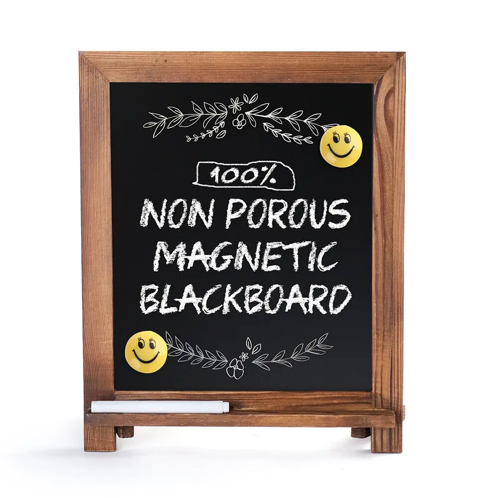 Magnetic Chalkboard Sign 15”X12” Wood Blackboard with Marker Chalk Board Easel Does not apply