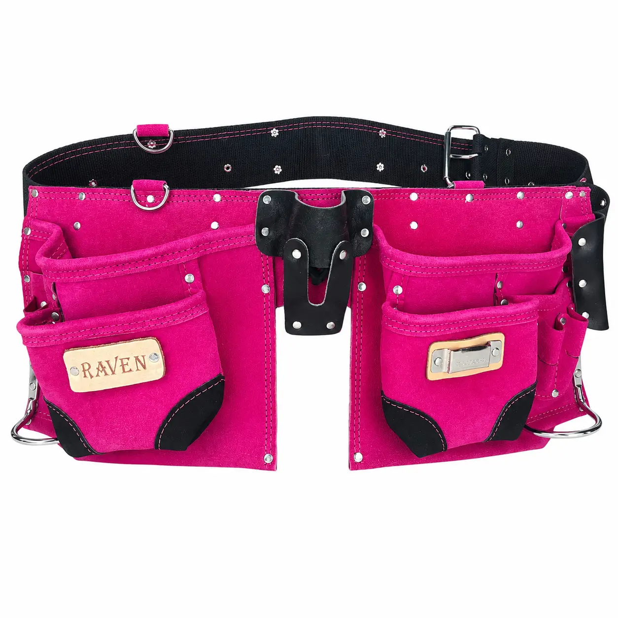 Pink Utility Tool Pouch Belt with 12 Pockets  - AS2103A-PNK