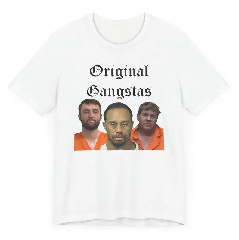 Scottie Scheffler Mugshot T-Shirt, Free Scottie Shirt, Tiger Woods & John Daly Mugshot Tee, Funny Golf Shirt, Sports Fan T-Shirt