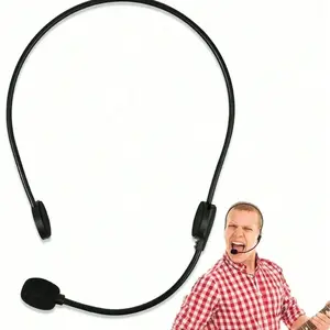 Rock Star Costume Accessories Headset, Cosplay Fake Microphone, Costume Accessory, Head Microphone Headphones Costume Accessory Prop For Halloween Cosplay Music Party Chirsmas,Suitable For Wedding Season, Graduation Season, Gifts For Family And Friends