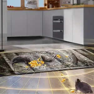 5 Pcs Upgrade Version Ultra Large Invisible Mouse Trap Mat, Super Strong Adhesive Plastic Rat Glue Trap, Mouse Glue Traps, Easy Capture, Suitable for Warehouse Home Kitchen Indoor Use