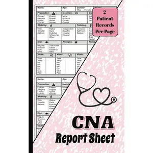 CNA Report Sheet Notebook: Compact Pink Marble Pattern: Nurse Brain Journal for Multiple Patients to Organize Shift Notes and Vital Assessments for ICU, Floor, and Med-Surg Handoff